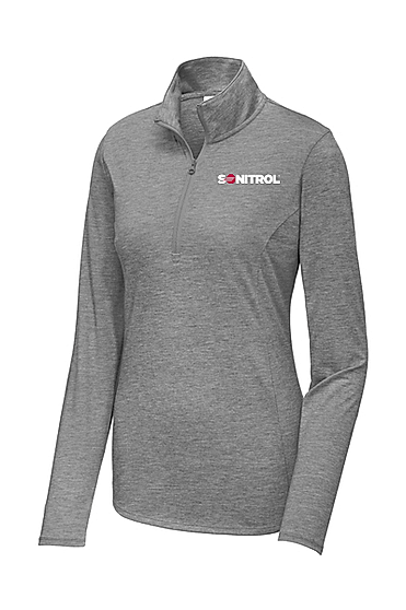 Sport-Tek Ladies Posicharge Tri-Blend Wicking 1/4-Zip Pullover - Image 3