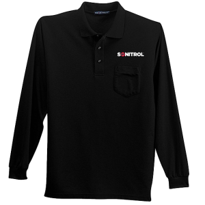 Port Authority Long Sleeve Silk Touch Polo With Pocket